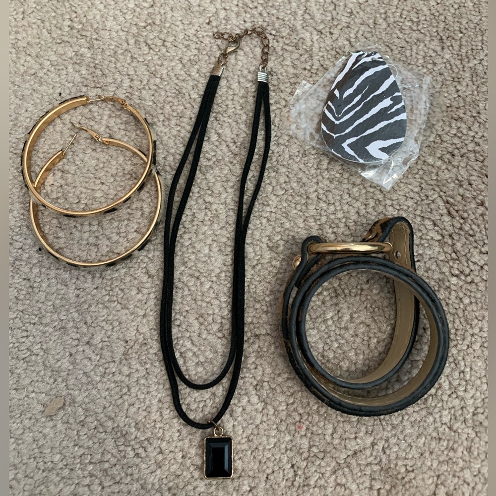 Animal Print 4 Piece Jewelry Set
